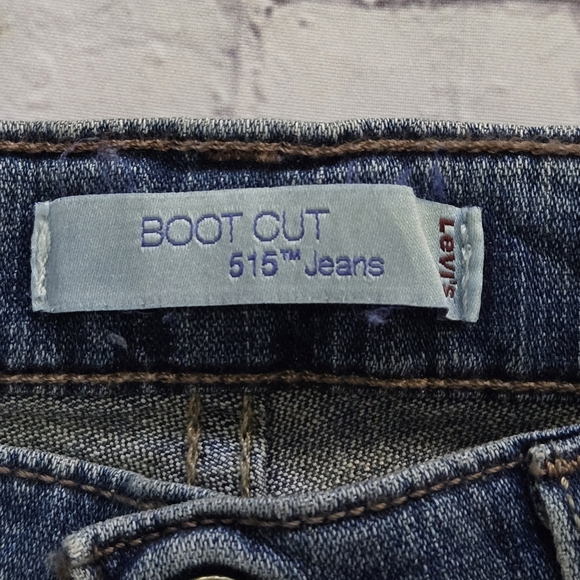 LEVI'S 515 Boot Cut Mid Rise Blue Jeans NWT Size 8M - Picture 3 of 15